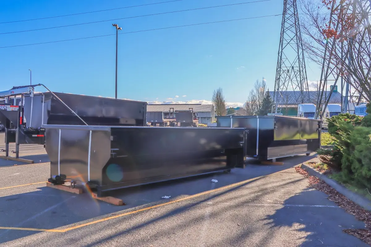 Roll-off dumpster ready for waste disposal at job site for Estate Cleanout Dumpster Rental in Little River